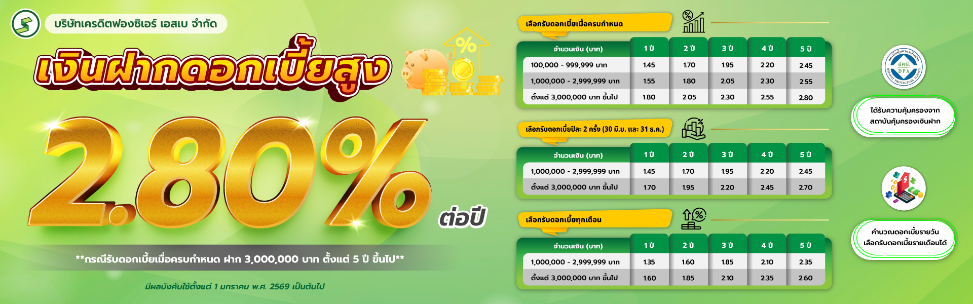 บริการเงินฝากเอสเบ